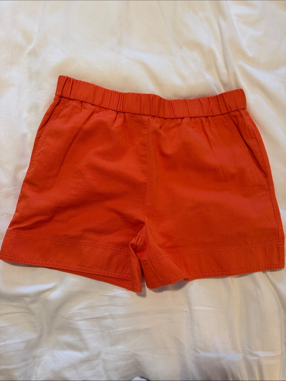 COS Elastic-Waist Orange Shorts